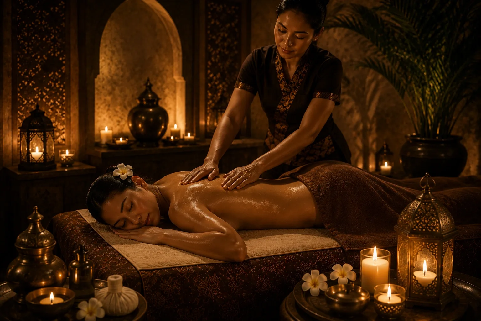 Full body massage treatment at Opaline Spa Dubai