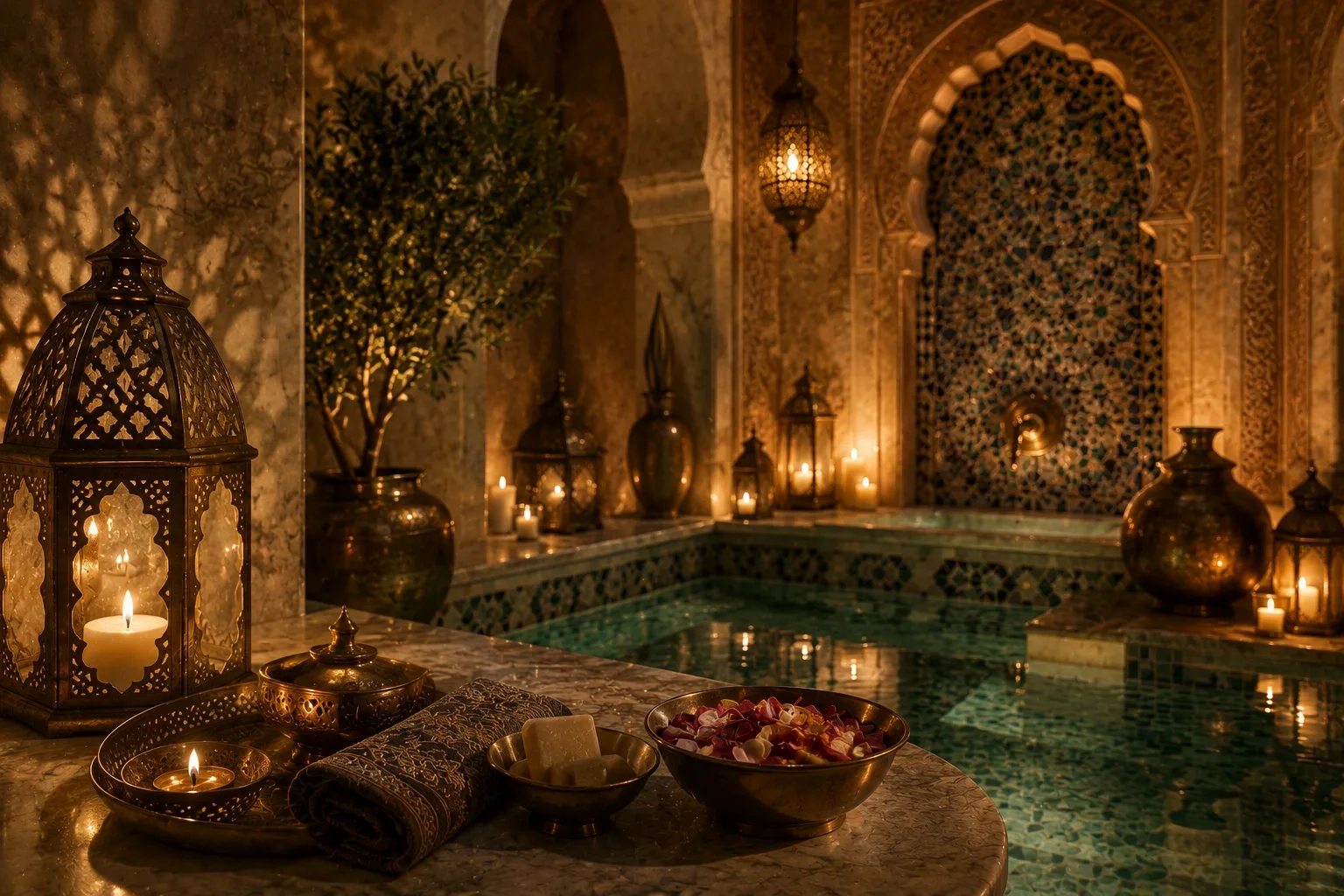 Traditional Moroccan bath treatment at Opaline Spa Dubai